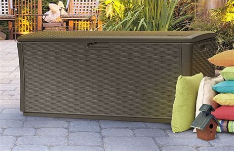 sunkist metal box|suncast extra large deck box.